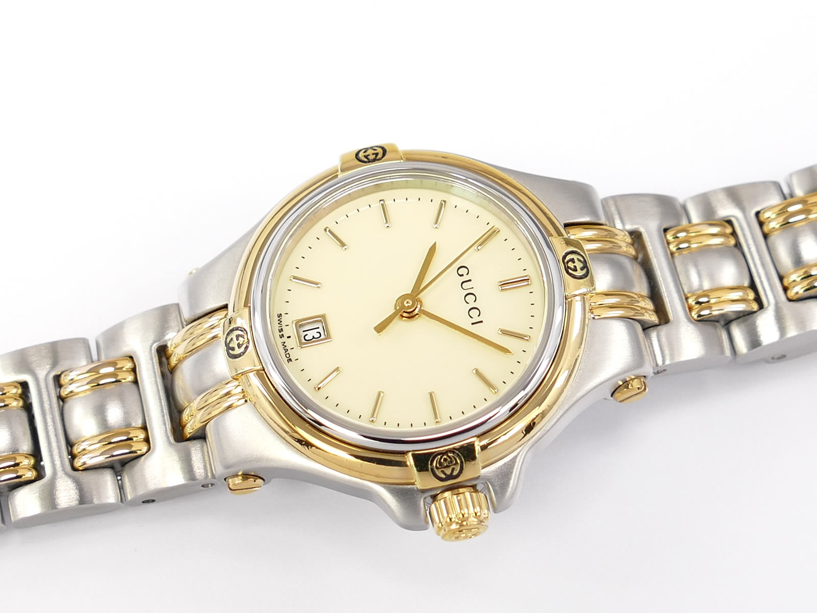 Gucci 9040L Cream Dial with Date
