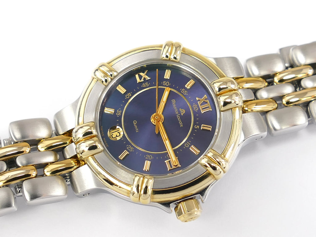 Maurice Lacroix Calypso Blue Sunburst Dial with date and Roman Numerals