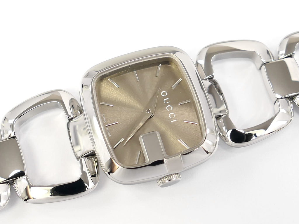 Gucci G 125.5 Brown on Stainless Steel Bracelet YA125507