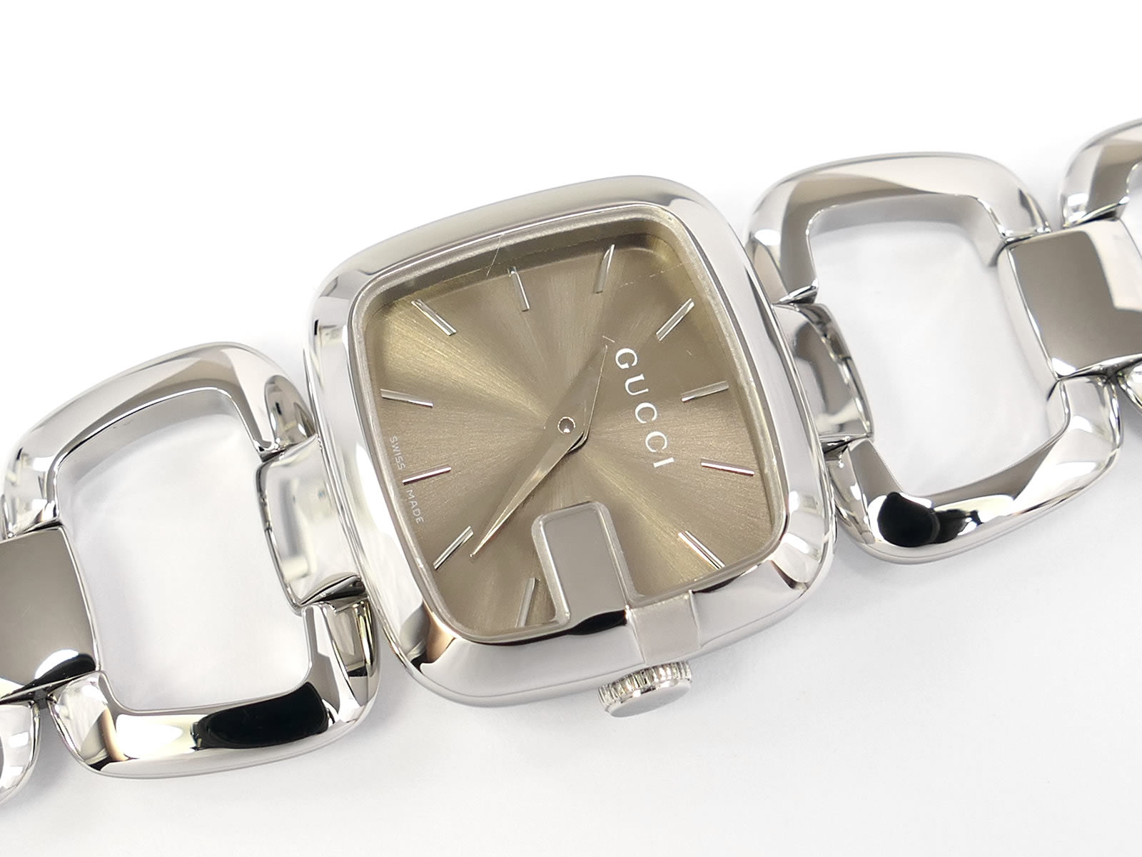 Gucci G 125.5 Brown on Stainless Steel Bracelet YA125507