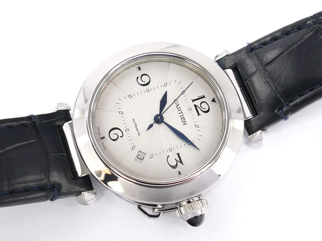 Cartier Pasha Silver WSPA0010 quarter Arabic dial 4266