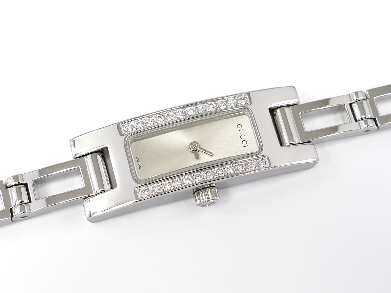 Gucci 3900L bezel with 24 Diamonds Stainless Steel