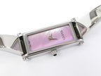 Gucci 1500L Pink Rectangular Dial Stainless Steel