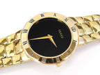 Gucci Black Dial 18k Gold Plated bezel 3300.2.M