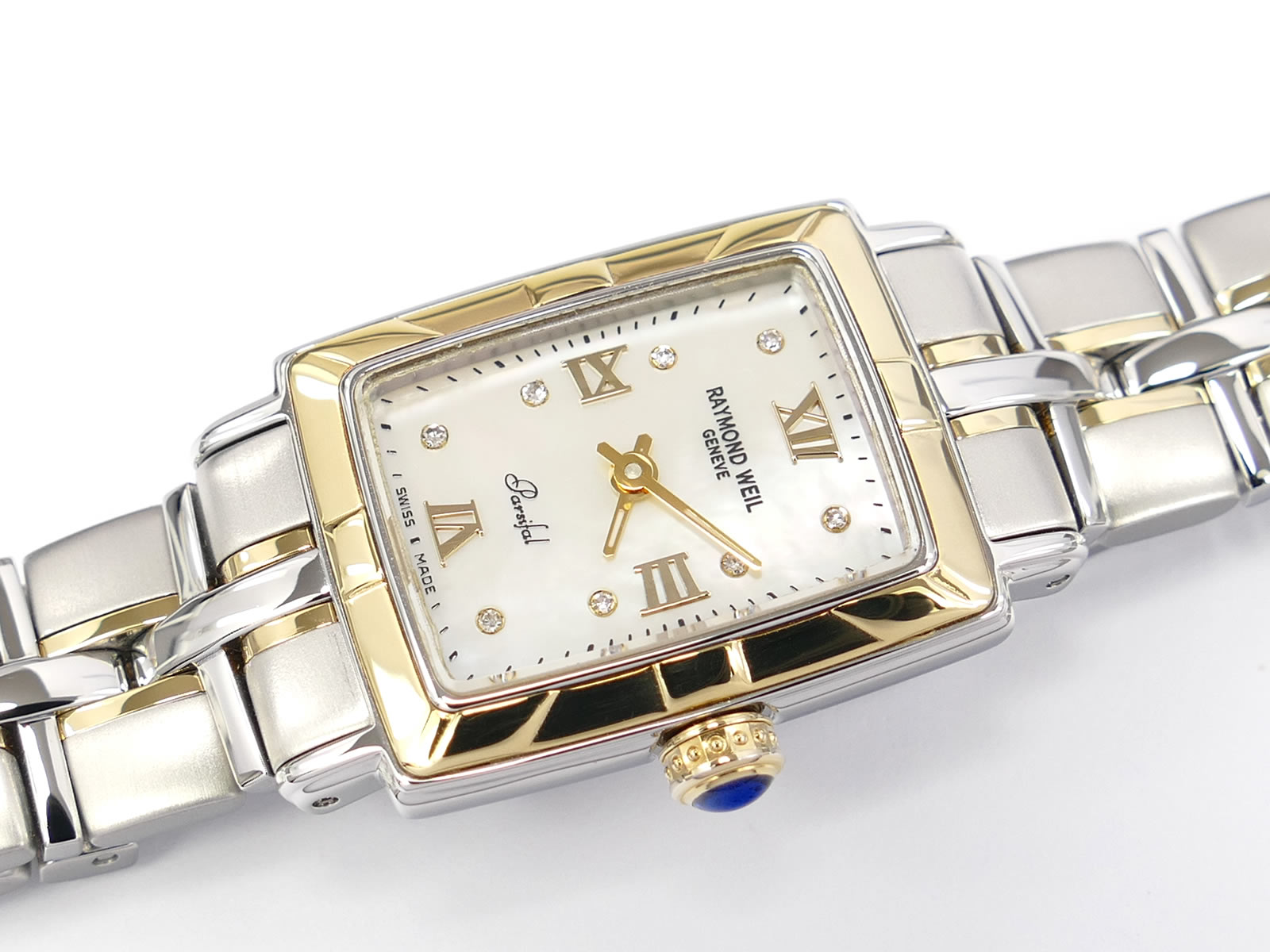 Raymond Weil Parsifal White Mother of Pearl Dial Diamond Set Dial 9740-STG-00995