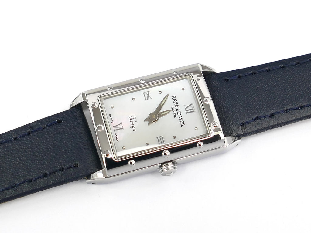 Raymond Weil Tango White Rectangular Mother of Pearl Dial 5971