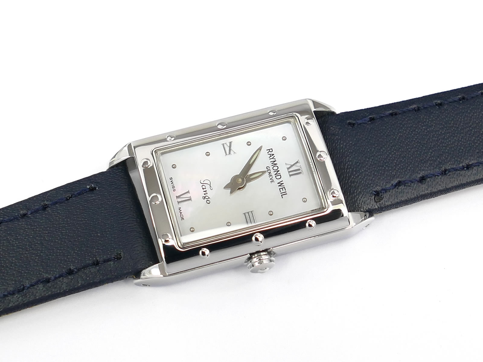 Raymond Weil Tango White Rectangular Mother of Pearl Dial 5971