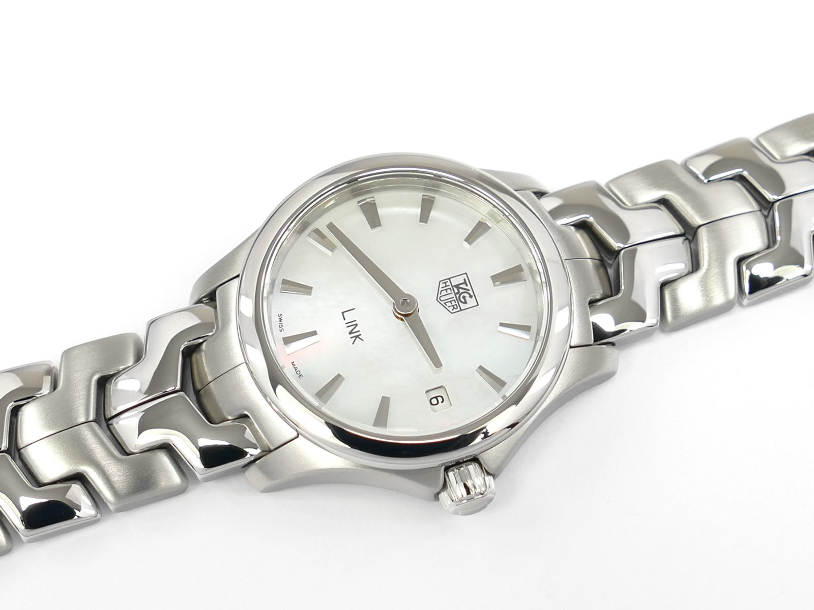 TAG Heuer Link Lady White Mother of Pearl Dial with Date WJF1410