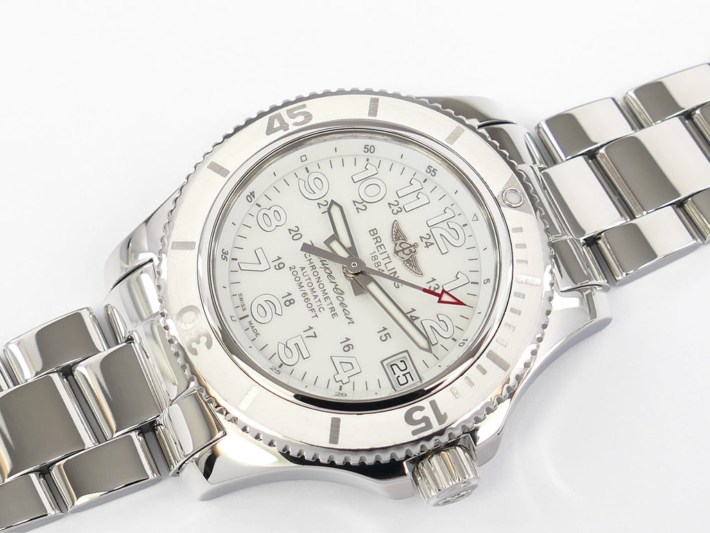 Breitling SuperOcean II Mother of Pearl Hurricane White A17312