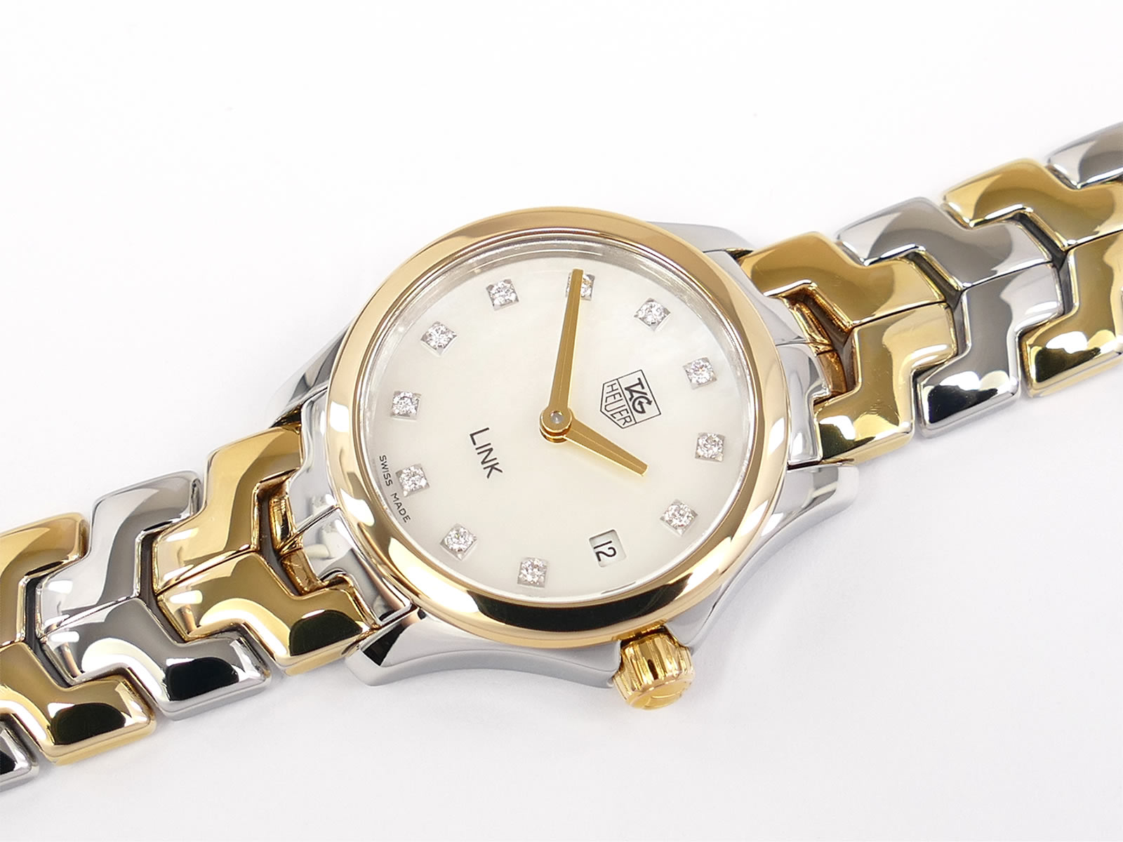 TAG Heuer Link Lady White Mother of Pearl Diamond Dot Dial WJF1451