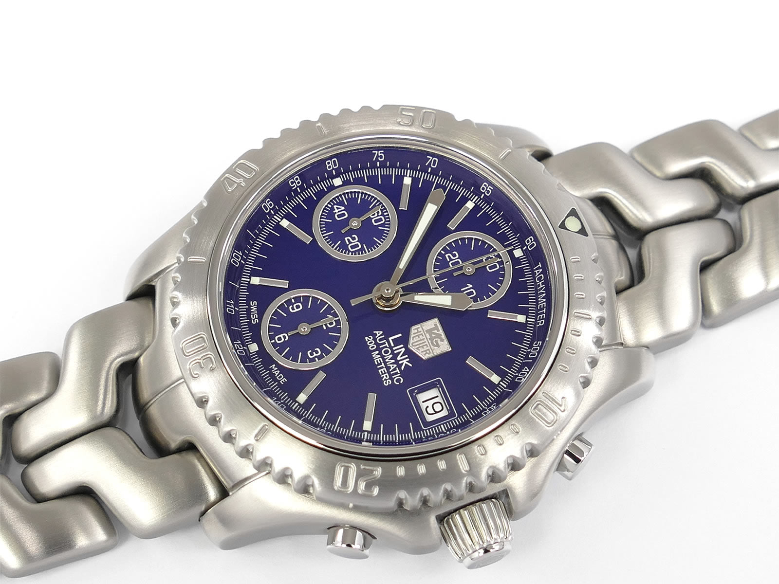 TAG Heuer Link Chronograph Blue Dial CT2110 with date