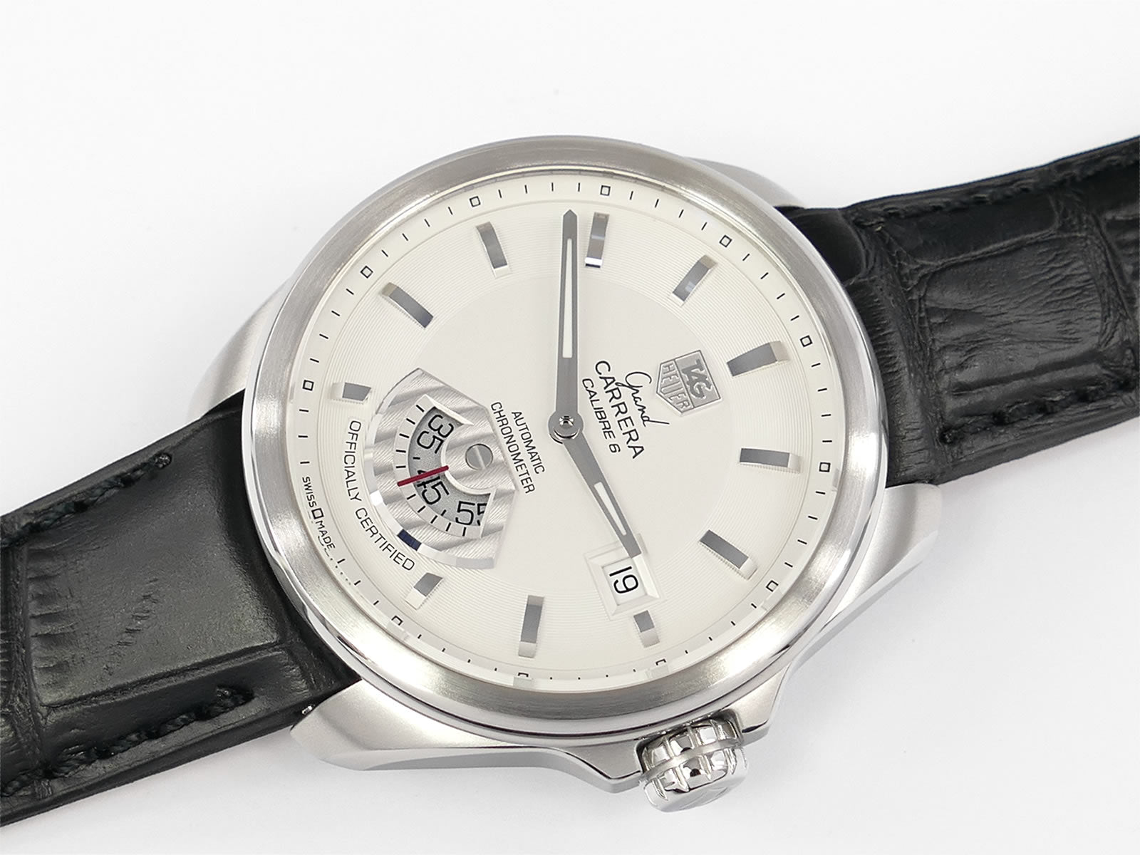 TAG Heuer Grand Carrera Calibre 6 Silver Dial WAV511B with date