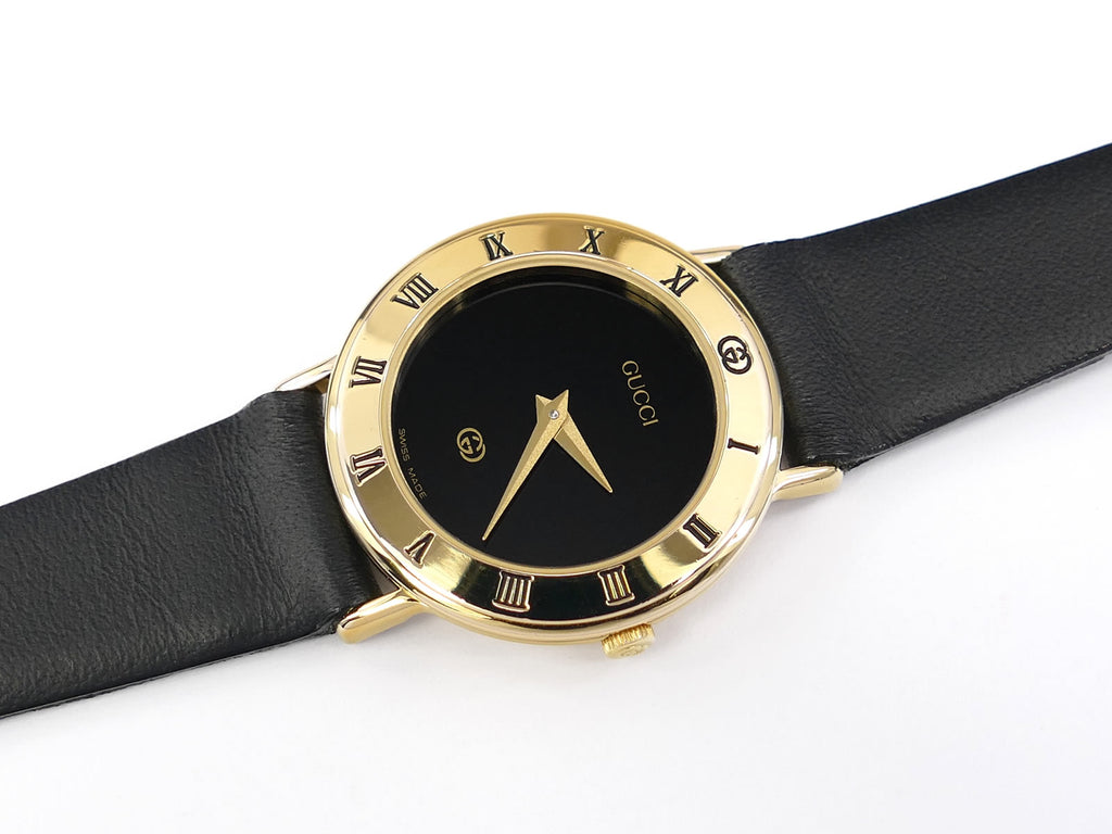 Gucci 3000L 18k Gold Plated - Roman Numeral Bezel
