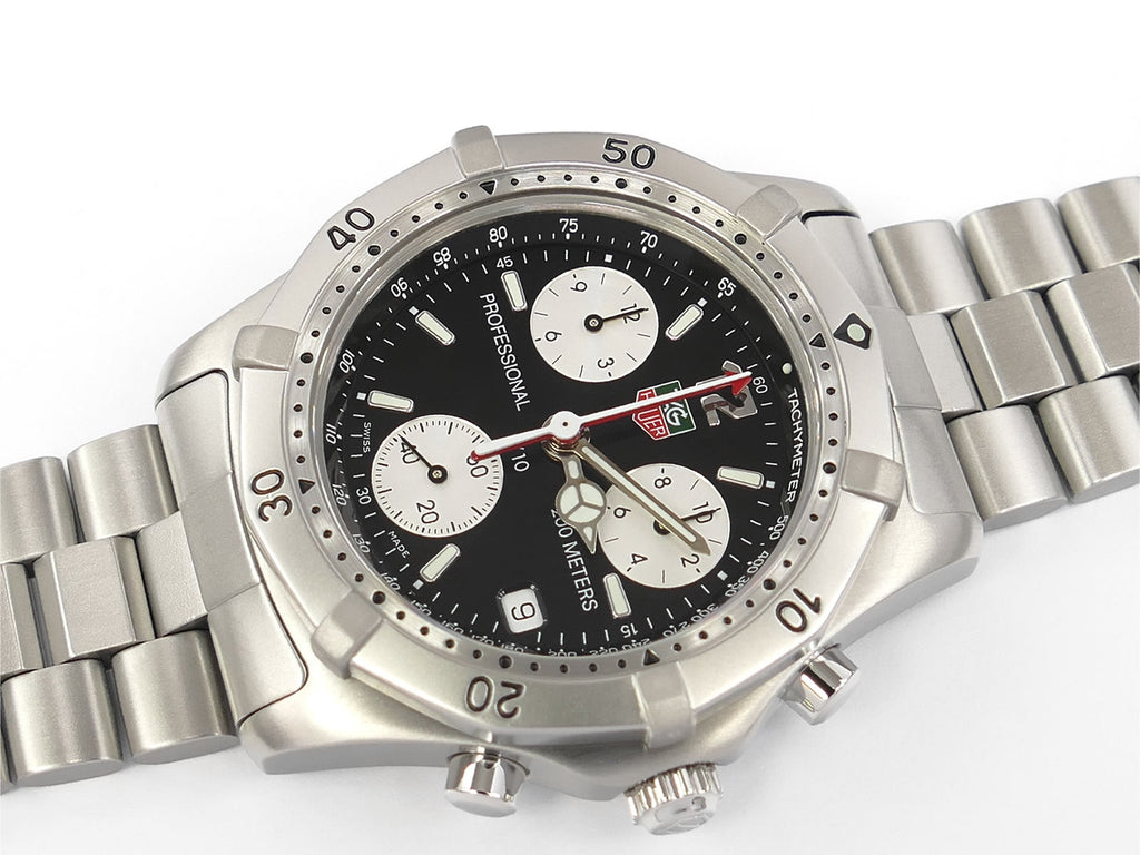 TAG Heuer 2000 CK1110-0 Black / Silver Dial with Date