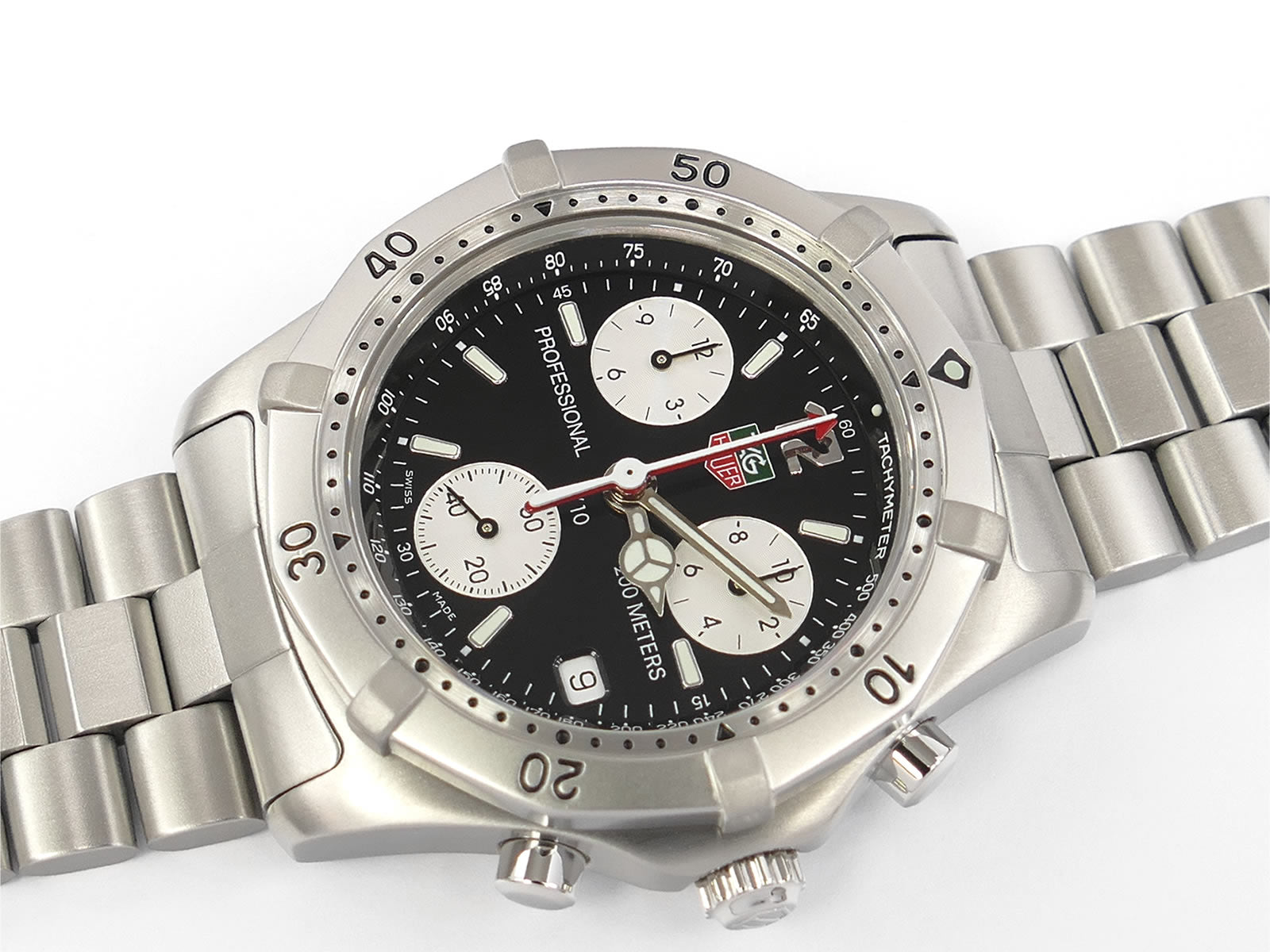TAG Heuer 2000 CK1110-0 Black / Silver Dial with Date