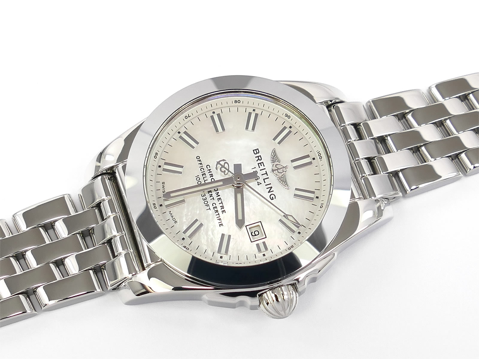 Breitling Galactic 29 Sleek W72348121A1A1 tungsten carbide bezel