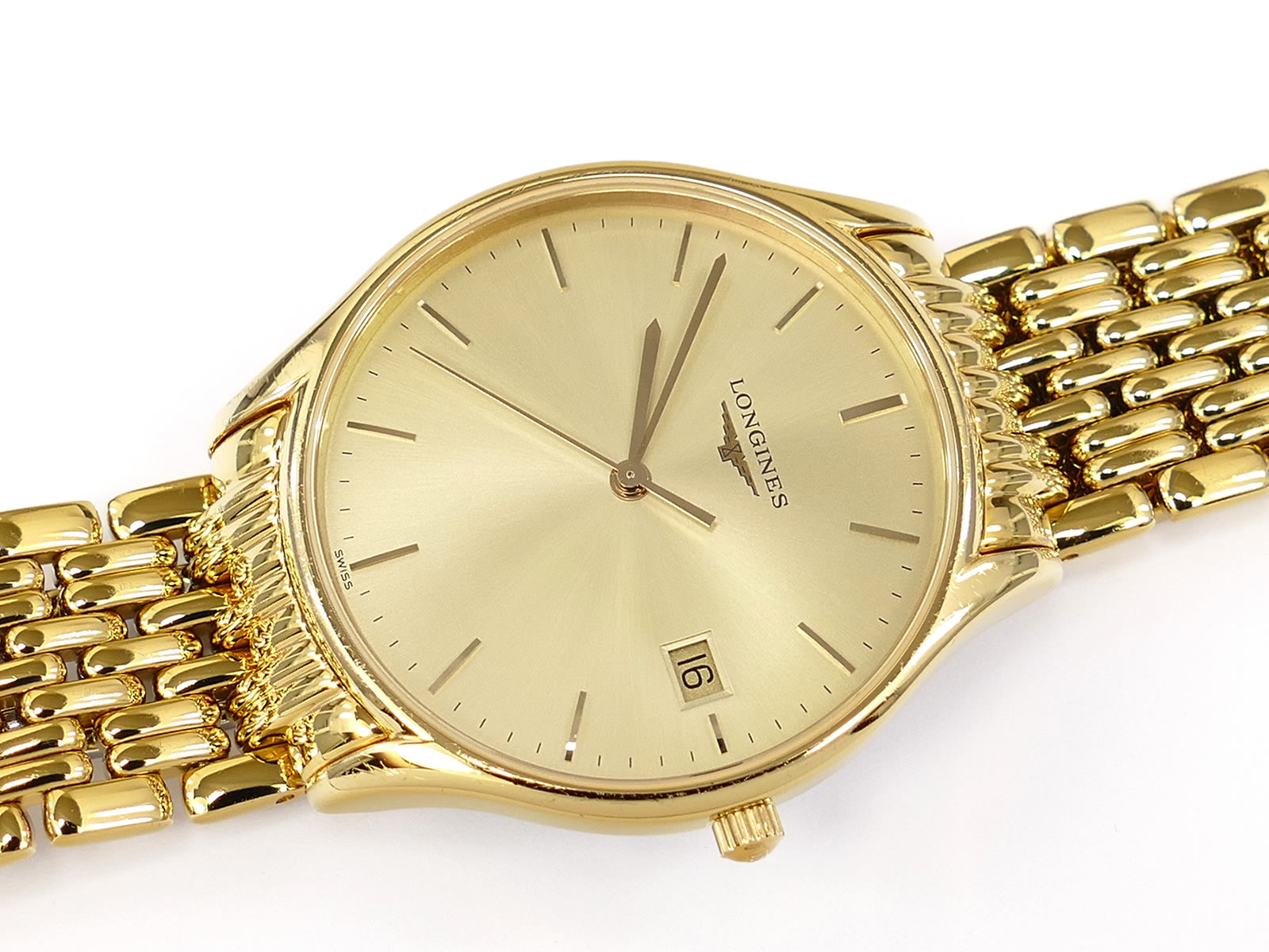 Longines Lyre Champagne Sunburst Dial Gold PVD L4.759.2.32.8