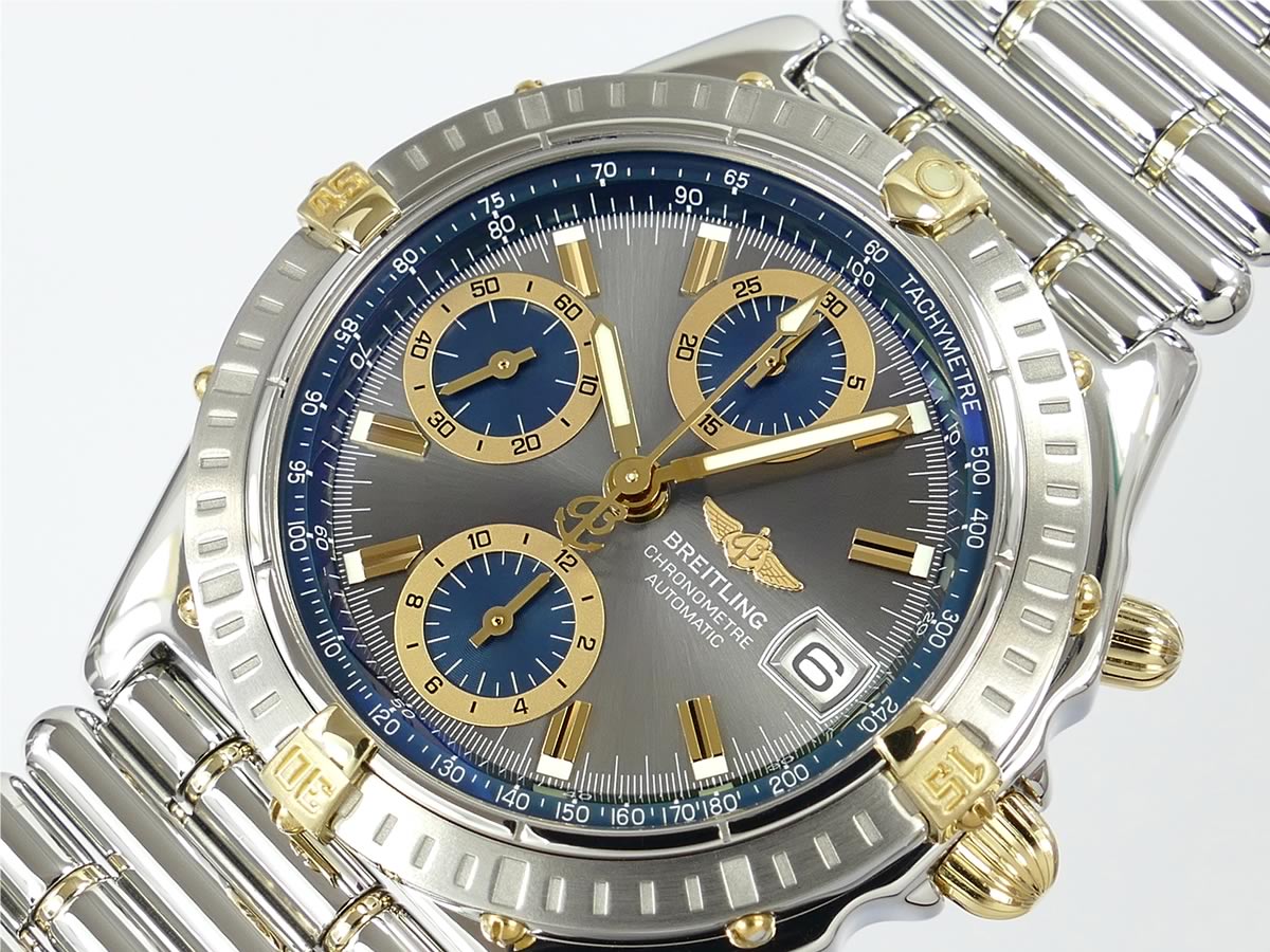 Breitling Chronomat B13352 Grey / Blue Chronograph Dial