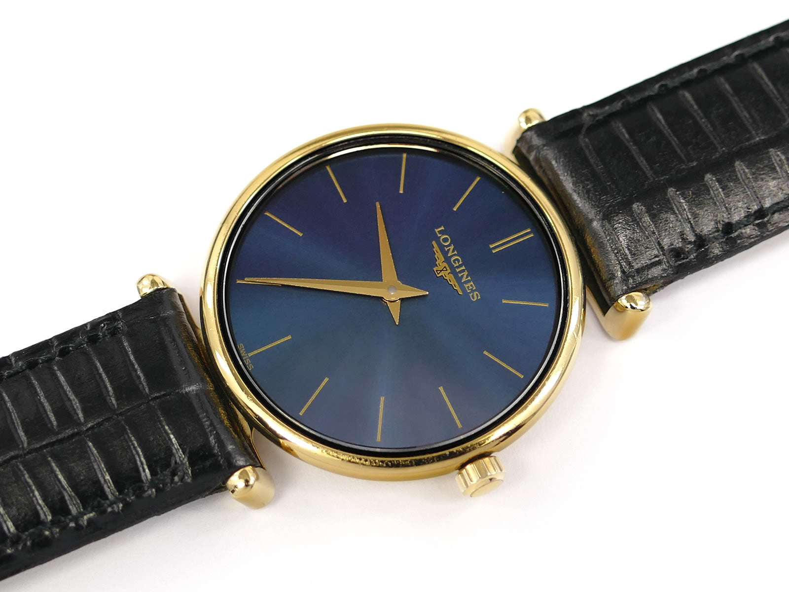Longines La Grande Classique Blue L4.135.2 Gold PVD case