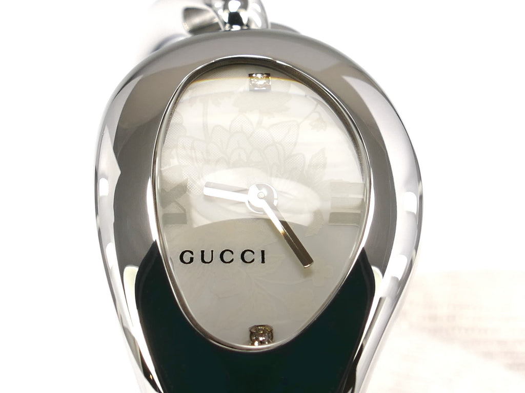Gucci Horsebit 103 floral pattern Mother of Pearl with 2 diamonds