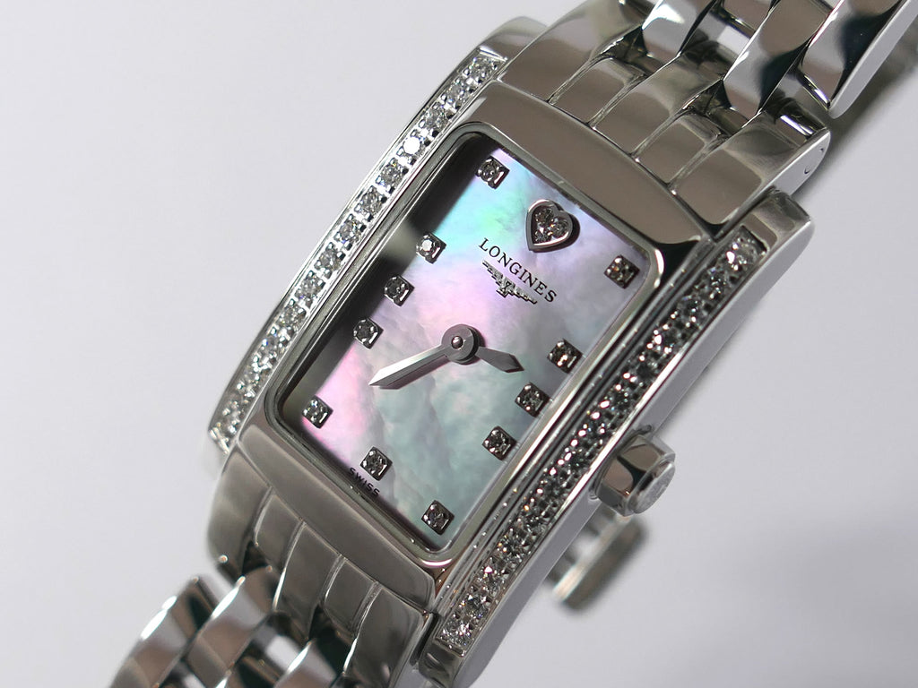 Longines DolceVita Pink Mother of Pearl Heart Dial L5.158.0.93.6 with 42 Diamonds