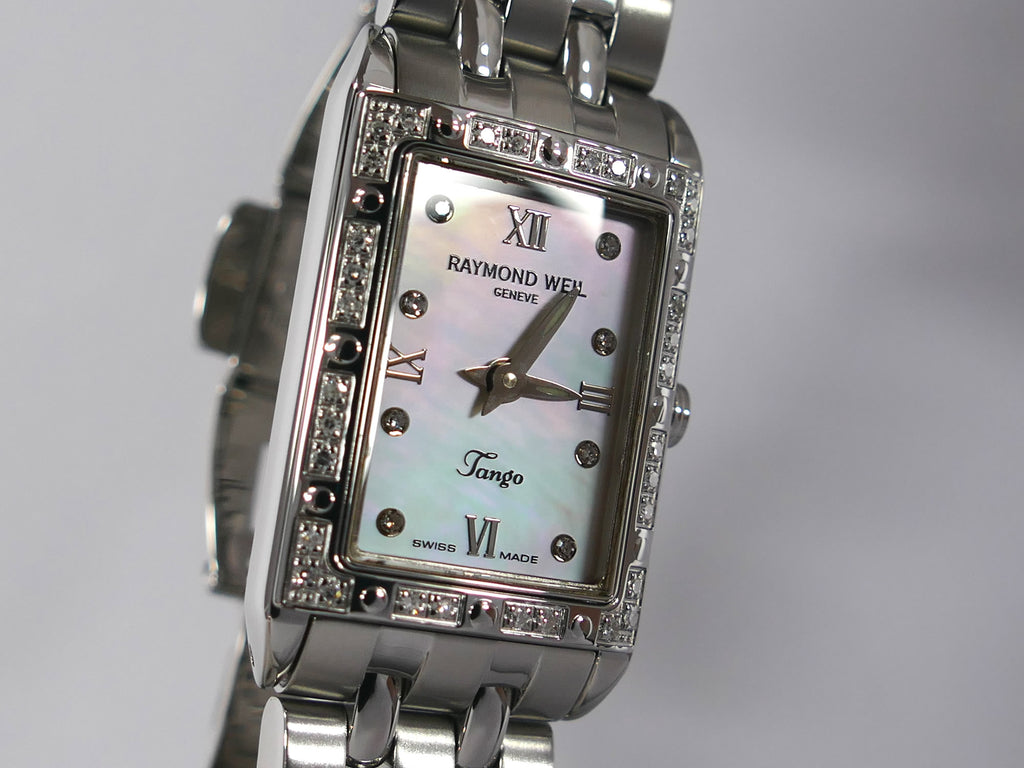 Raymond Weil Tango 5971 Iridescent Rectangular Mother of Pearl Dial 
