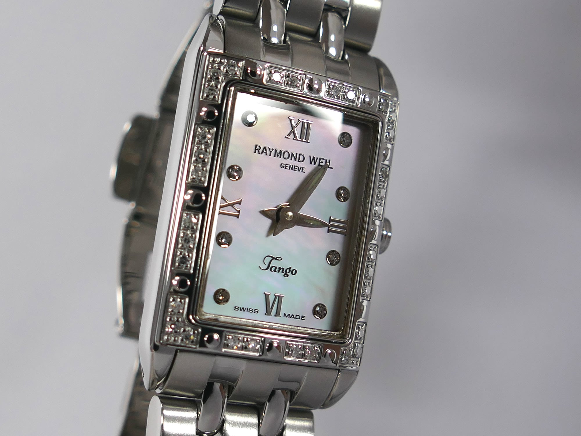 Raymond Weil Tango 5971 Iridescent Rectangular Mother of Pearl Dial 