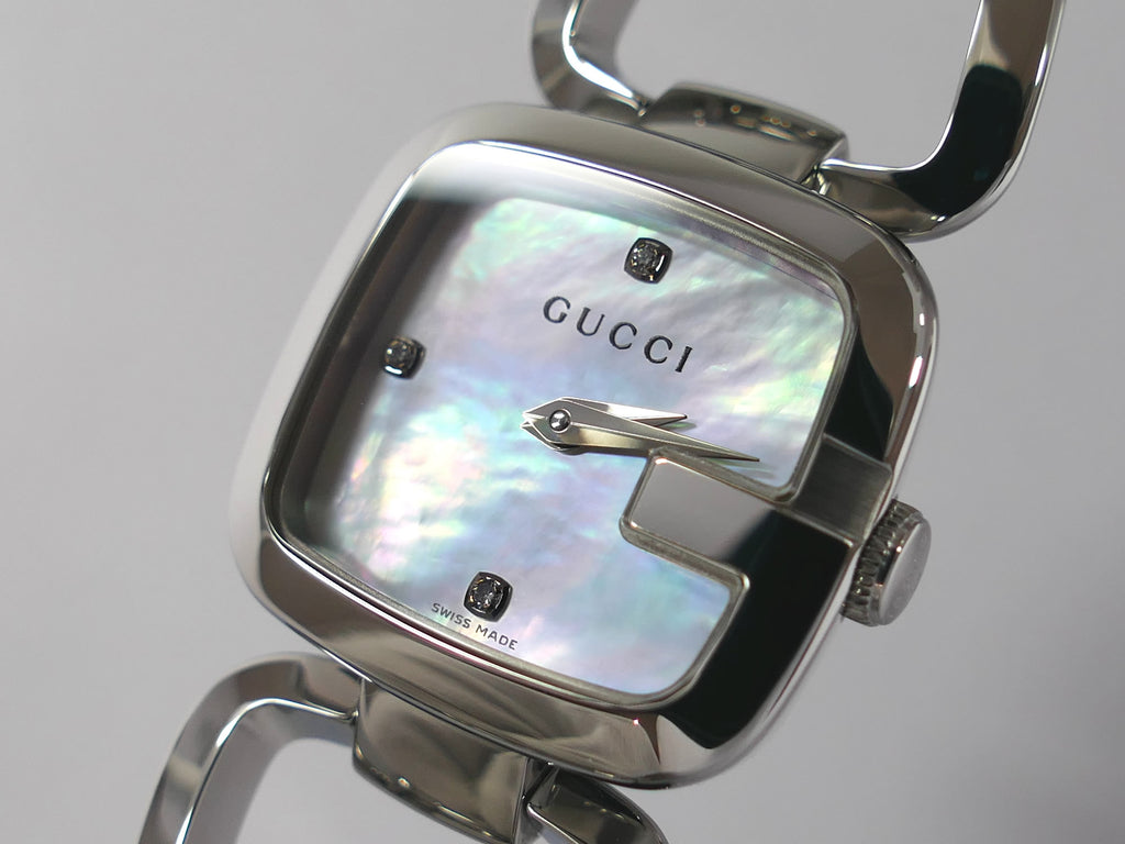 Gucci G 125.5 White Iridescent Mother of Pearl