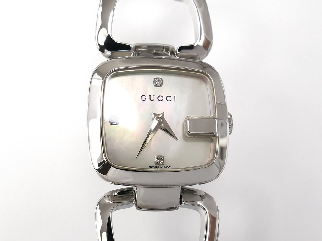 Gucci G 125.5 Iridescent Square Mother of Pearl 
