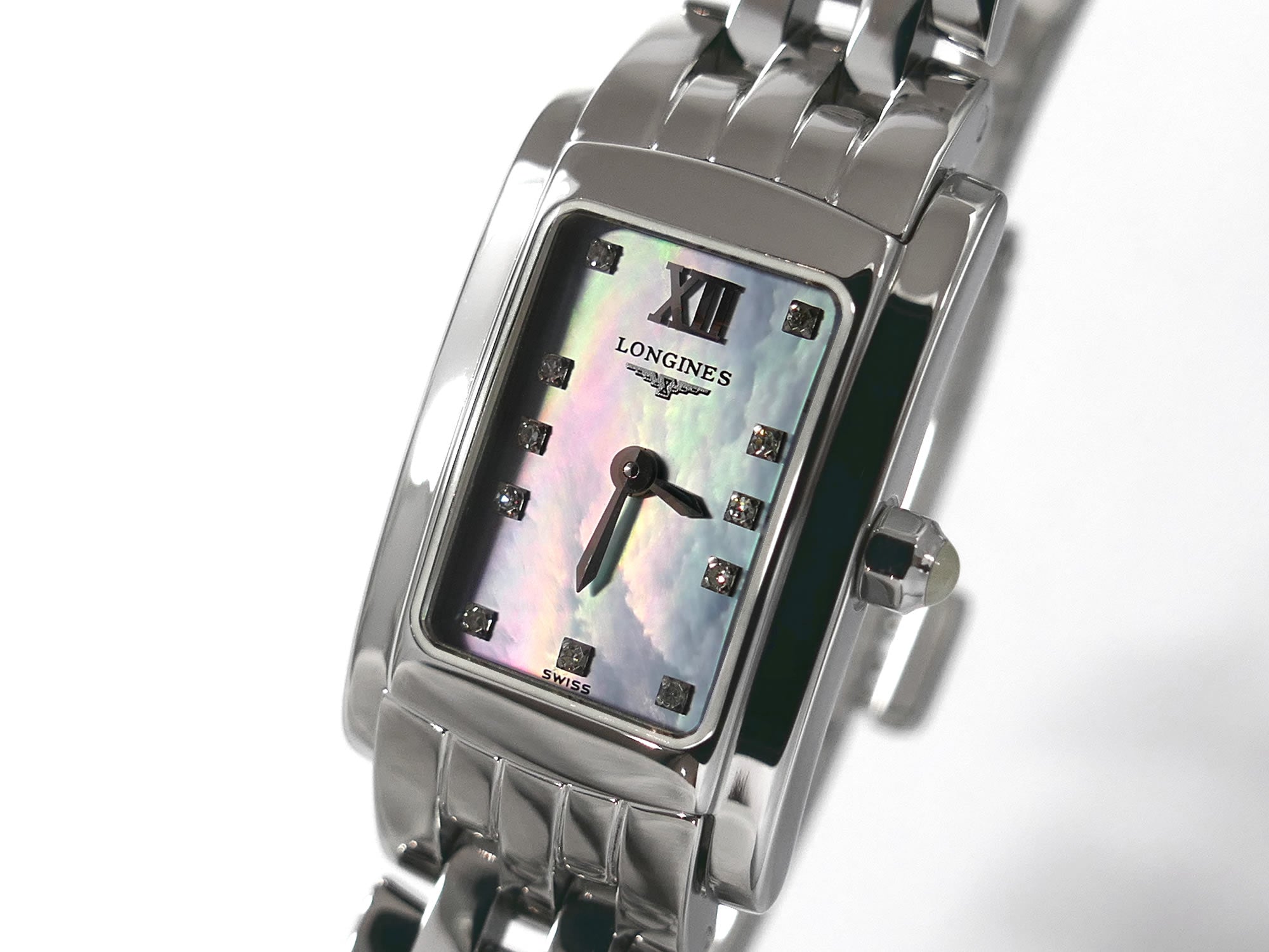 Longines DolceVita L5.158.4 Iridescent Rectangular Mother of Pearl Dial 