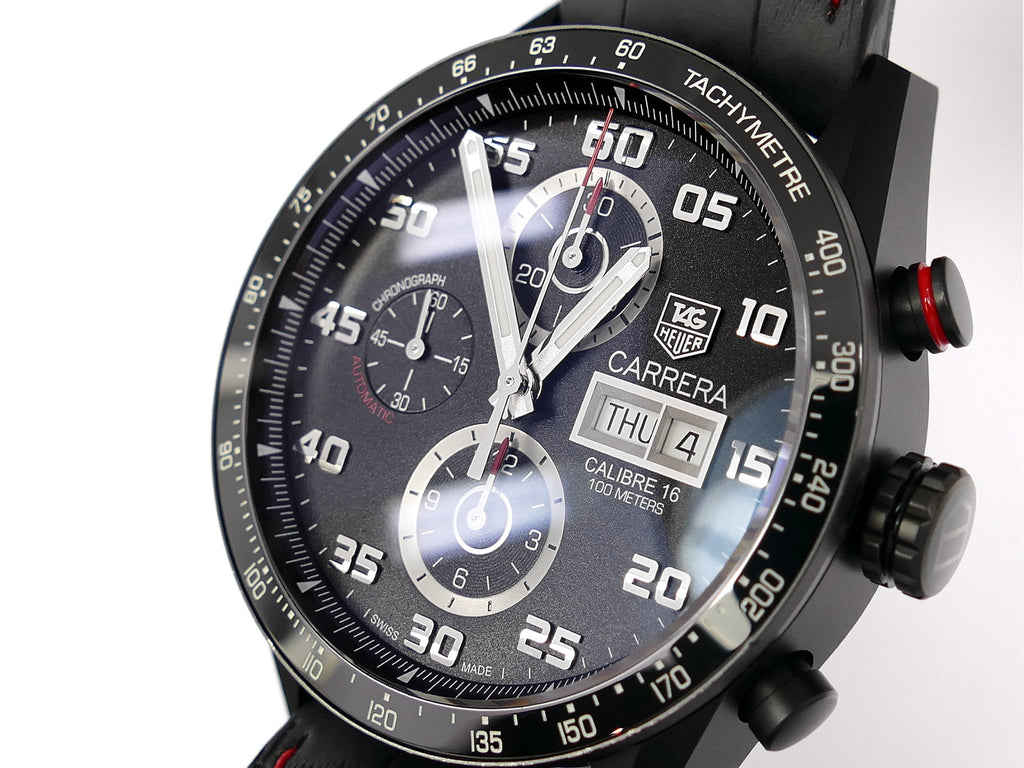 TAG Heuer Carrera Chronograph Calibre 16 CV2A81 Black Tachymetre bezel