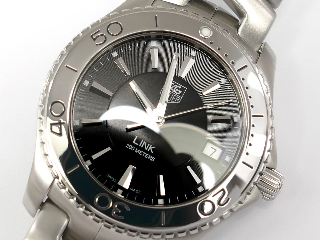 Tag Heuer 200m Wj1110 Watch TAG Heuer Link WJ1110-0 Black Dial