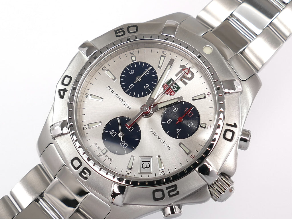 TAG Heuer Aquaracer CAF1111 Silver / Blue sunburst dial with date