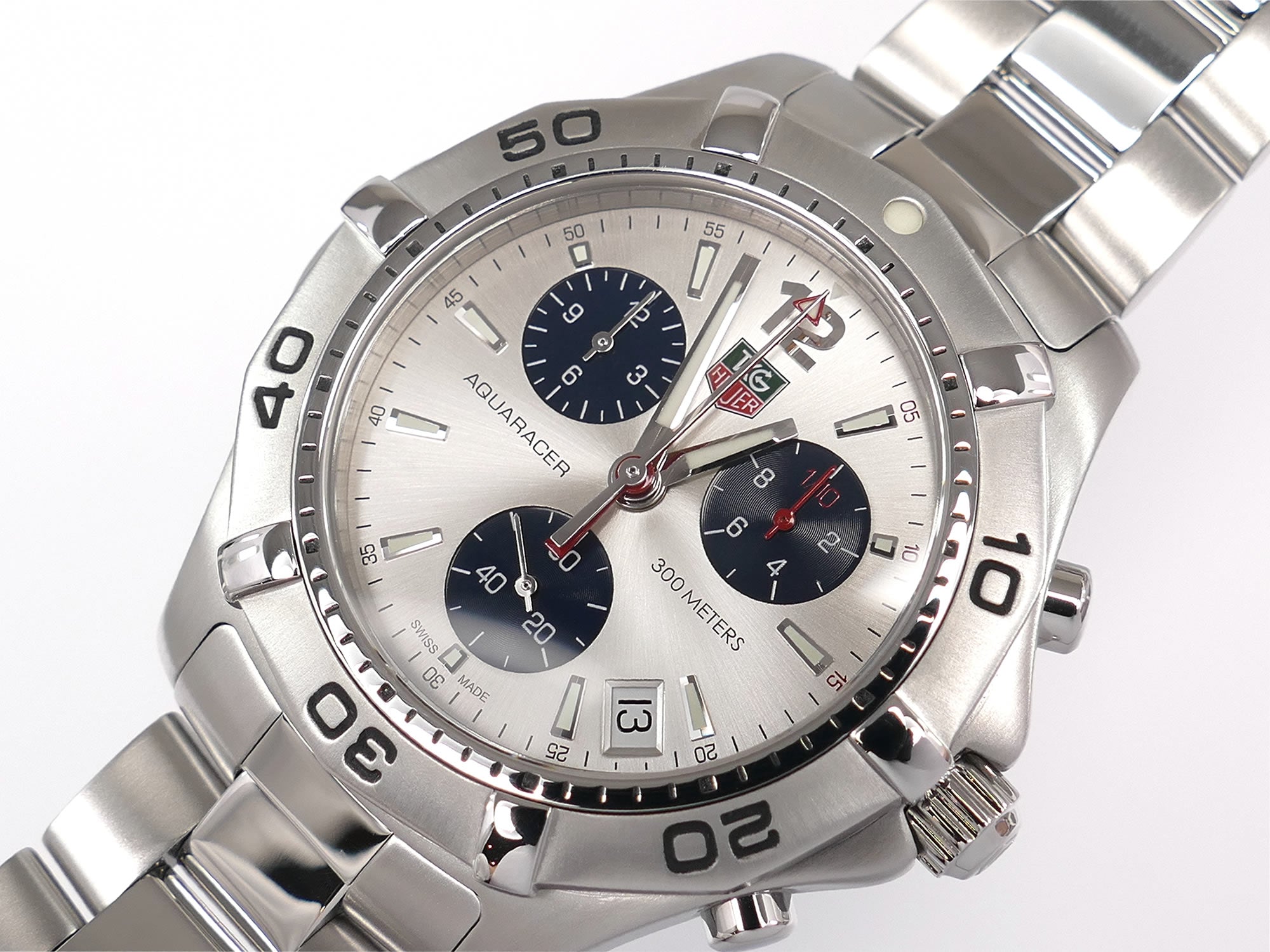 TAG Heuer Aquaracer CAF1111 Silver / Blue sunburst dial with date