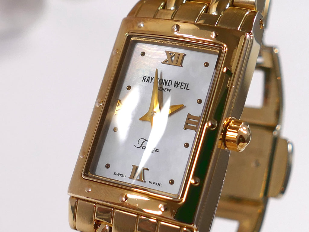 Raymond Weil Tango 5970 Iridescent Mother of Pearl Rectangular Dial