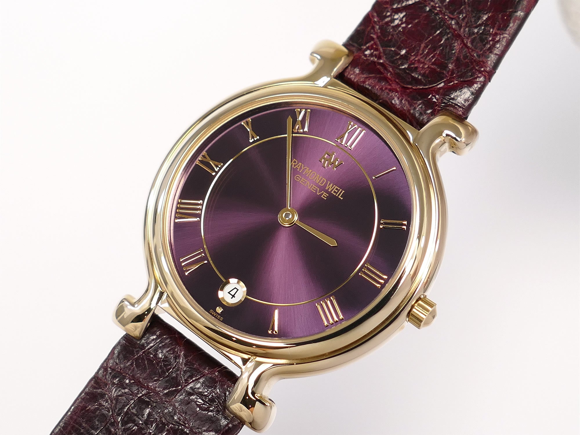 Raymond Weil Traditional 9136 Purple Sunburst Dial with Roman Numerals