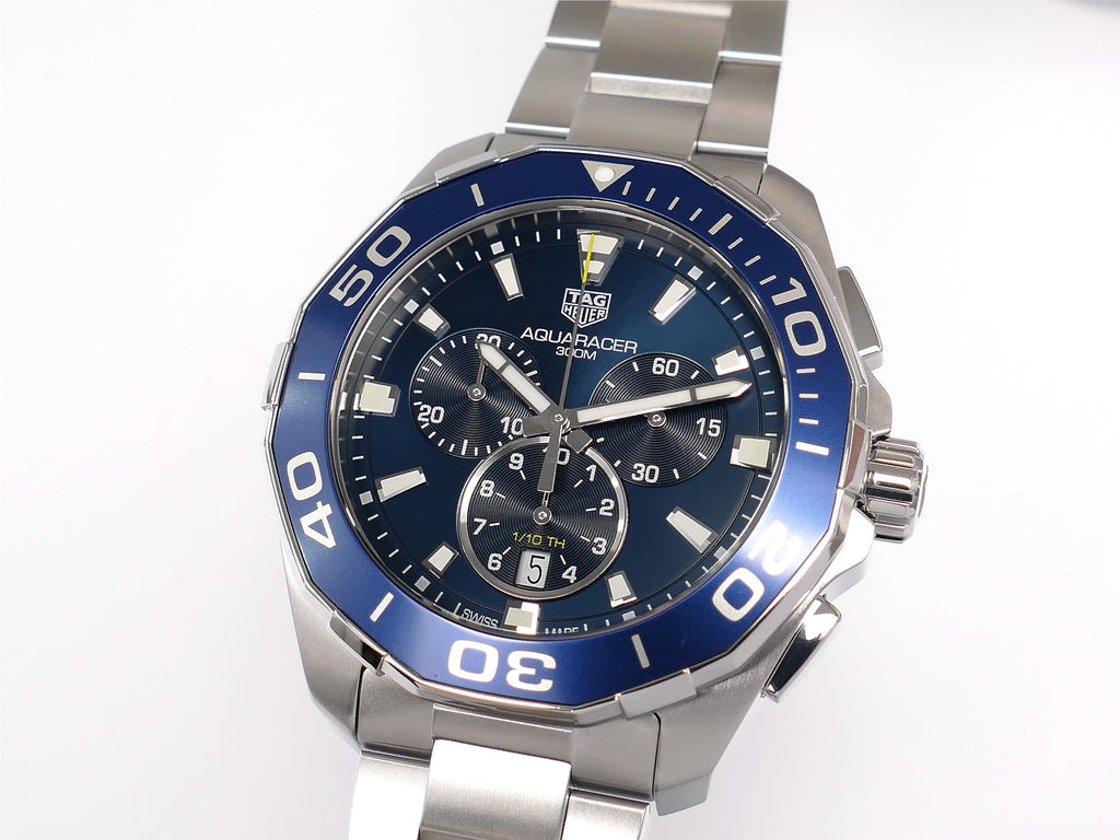 TAG Heuer Aquaracer CAY111B Blue sunburst dial with blue aluminium bezel