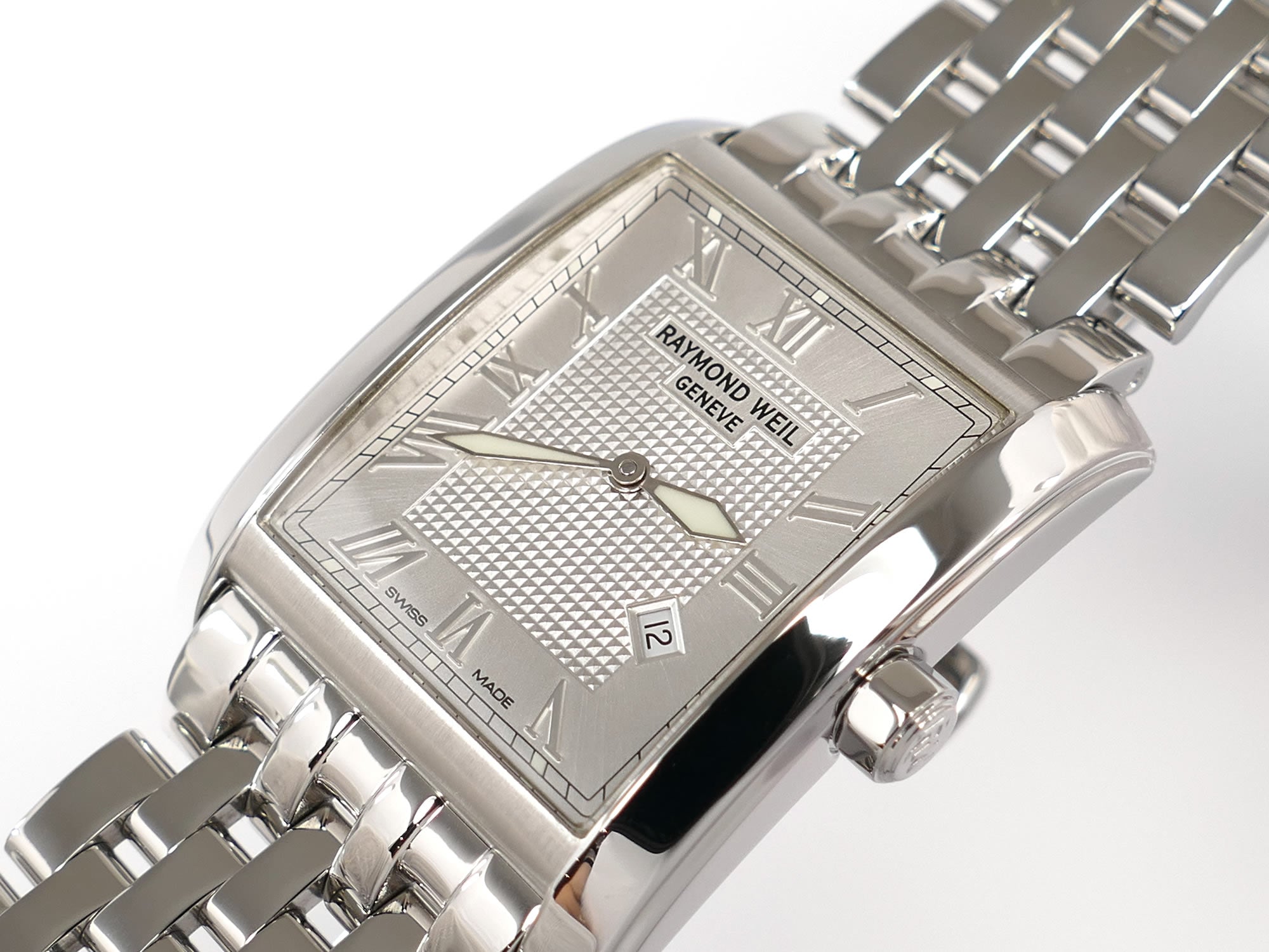 Raymond Weil Don Giovanni 9975 Silver Rectangular Dial curved case