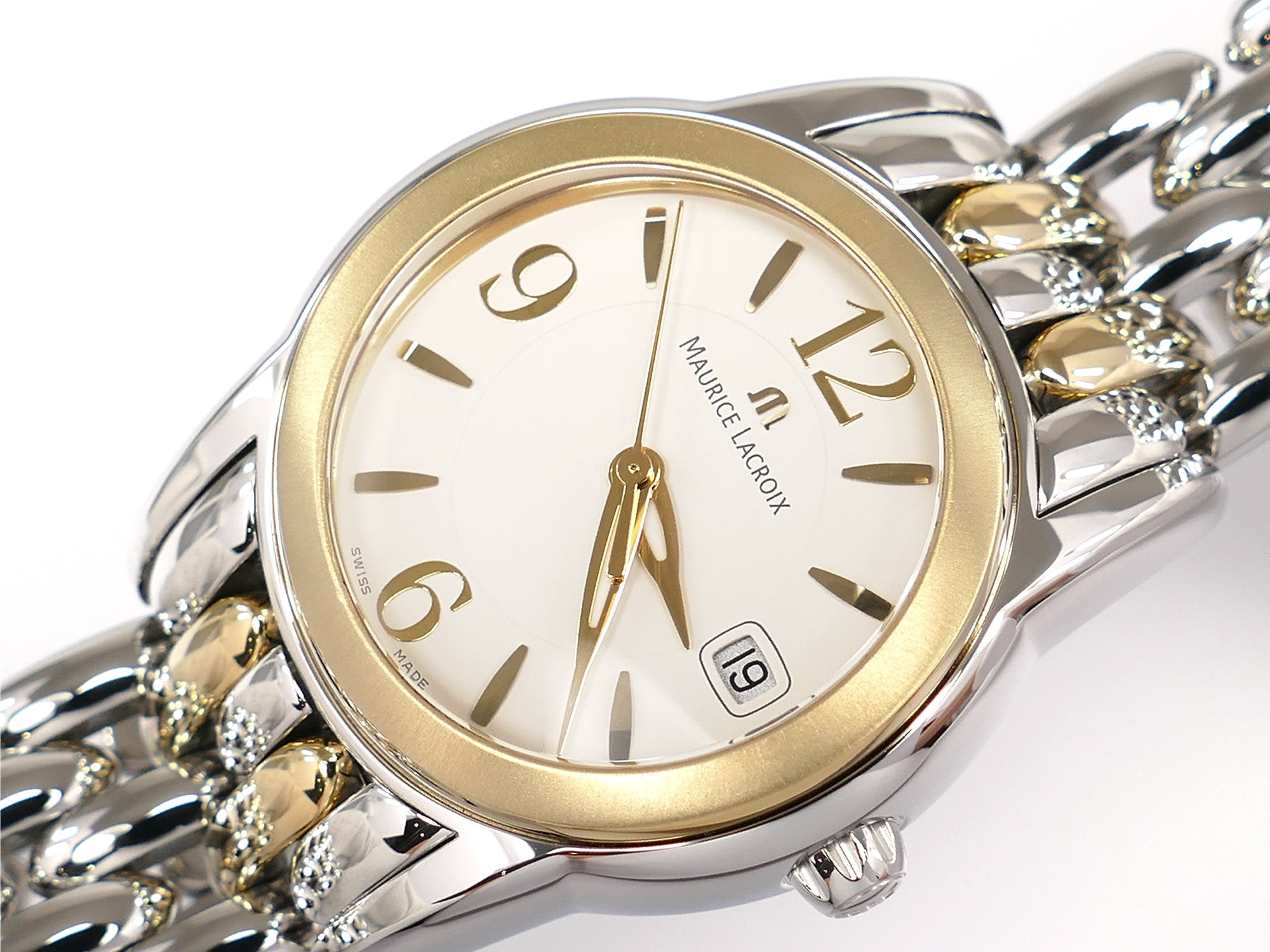 Maurice Lacroix Sphere SH1014 White quarter Arabic Dial with date
