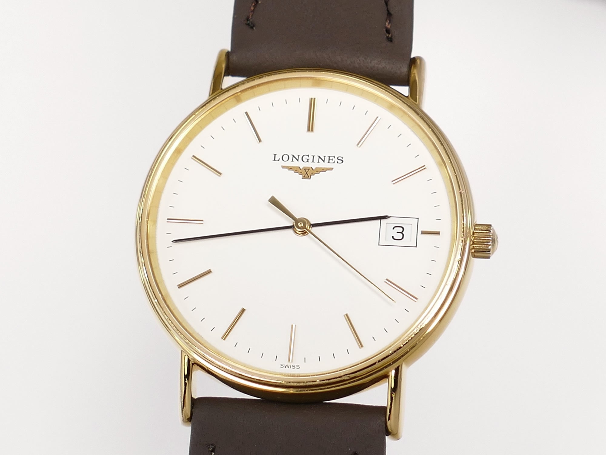 Longines Présence Gold PVD with Date L4.720.2.12.2