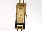 Gucci 3900L Champagne Guilloche Dial 18k Gold Plated Rectangular