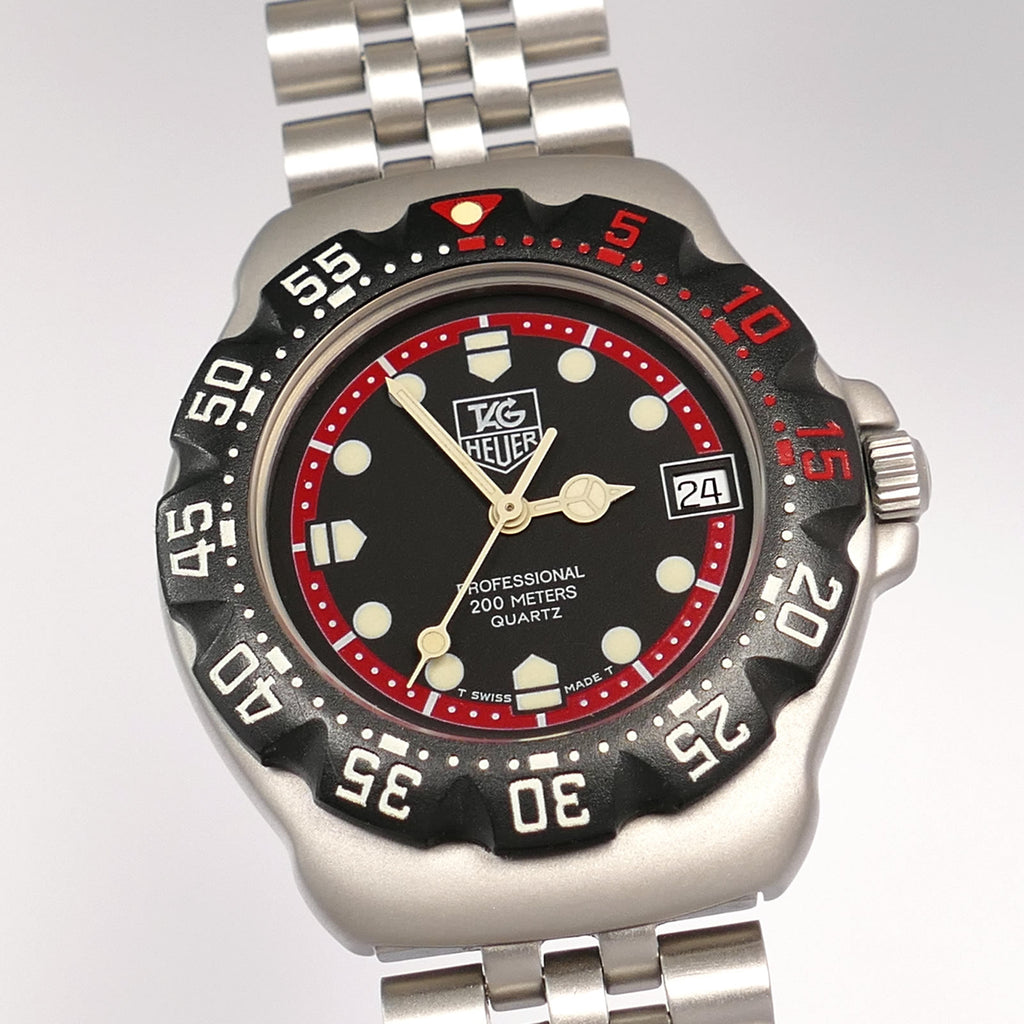 TAG Heuer Formula 1 Black dial close up