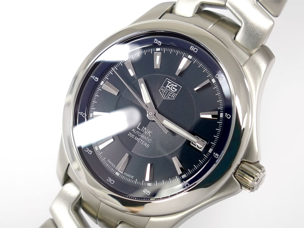 TAG Heuer Link WJF2112 Patterned Blue Dial with silver baton markers