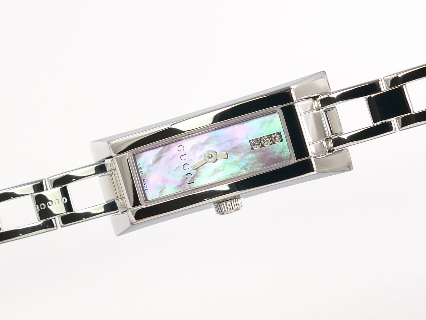 Gucci G-Link 110 Pink Iridescent Mother of Pearl Dial