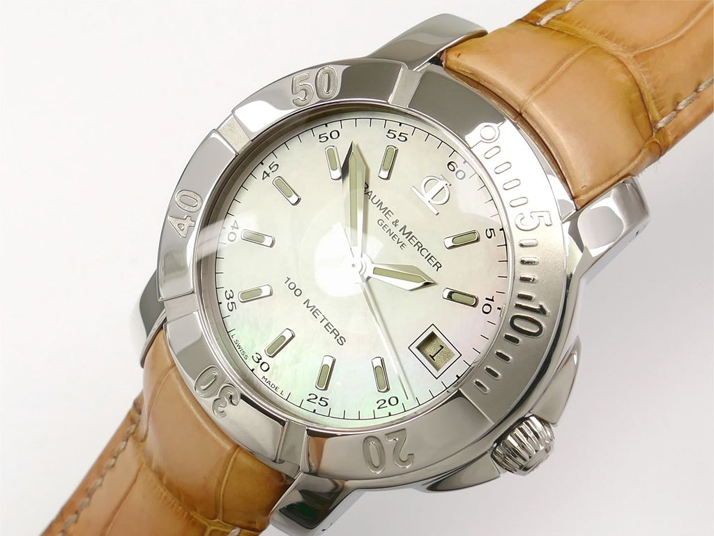 Baume & Mercier Capeland White iridescent Mother of Pearl 65420 with date