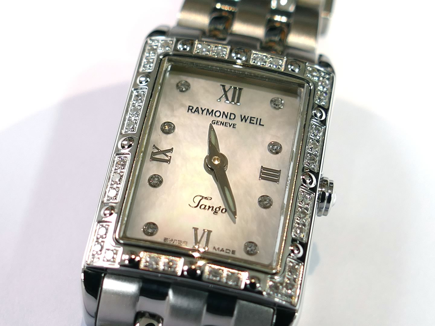 Raymond Weil Tango Iridescent Rectangular White Mother of Pearl 5971-STS-00995