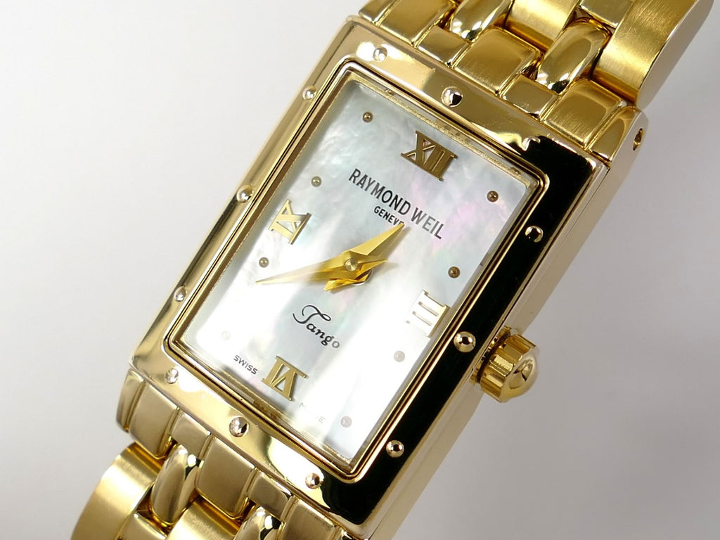 Raymond Weil Tango 5970 Mother of Pearl Dial 18k Gold Plated