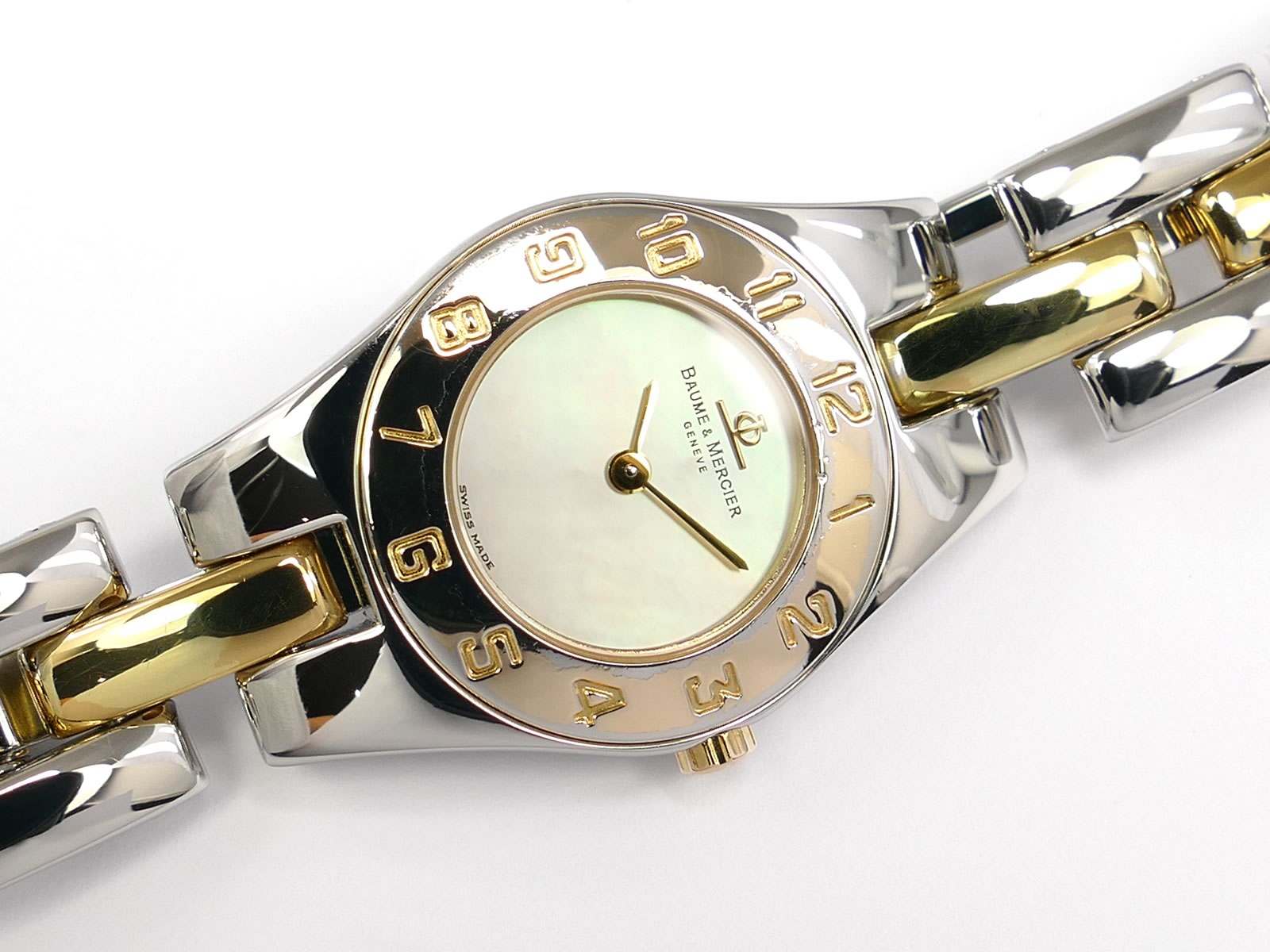 Baume & Mercier Linea MV045203 with 18k Gold Plated Arabic bezel
