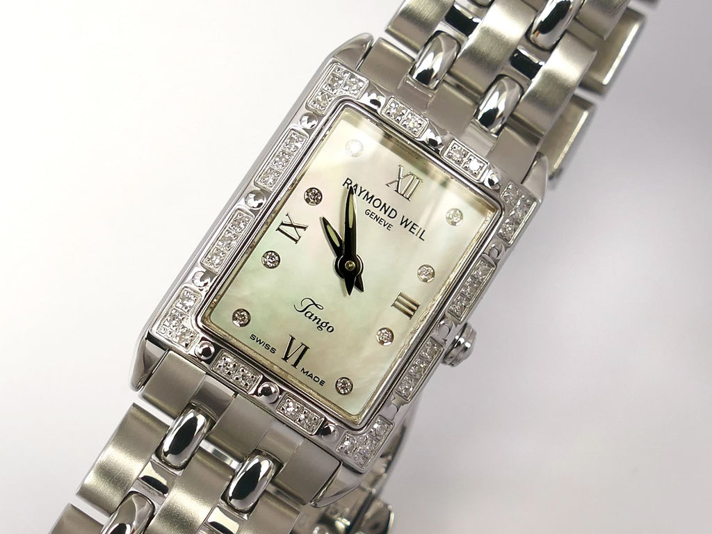 Raymond Weil Tango Ladies Diamond Bezel Rectangular Watch On Sale