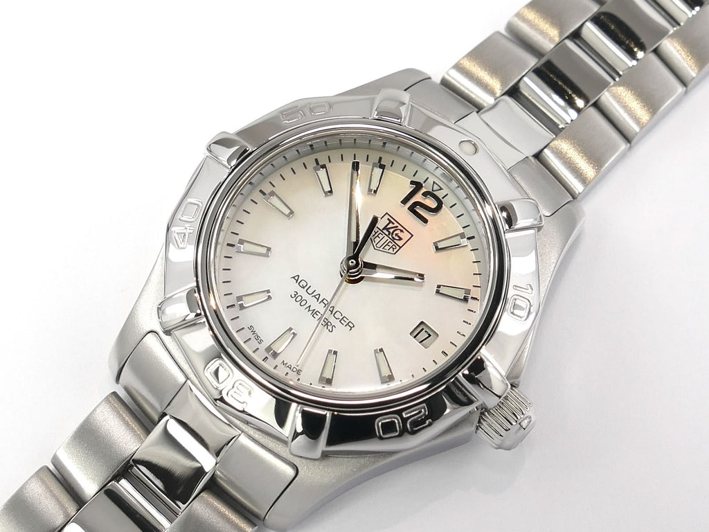 TAG Heuer Aquaracer Iridescent Mother of Pearl WAF1414.BA0812 date